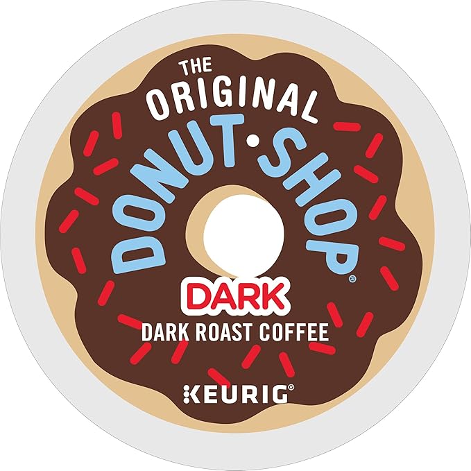 The Original Donut Shop Dark Keurig Single-Serve K-Cup Pods Dark Roast Coffee 60 Count (6 Packs of 10)