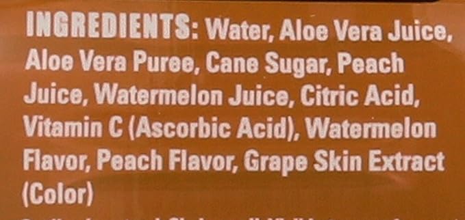 Alo Pulp Free Comfort Aloe Vera Juice Drink Watermelon and Peach 12 Count