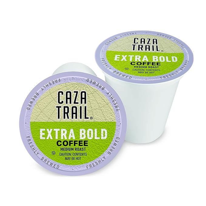 Caza Trail Coffee Organic Extra Bold Medium Roast 100 Single Serve Cups