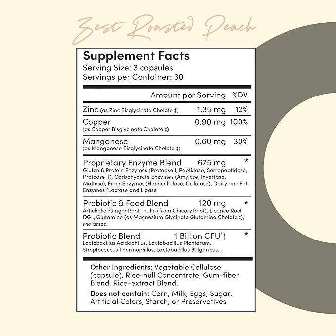 Tranont Zest Energizing Focus Blend | Roasted Peach Lemonade Energy Powder | Gluten-Free Sugar-Free with Green Tea L-Theanine Vitamins &amp Antioxidants for Energy Focus and Health | 15 Sticks