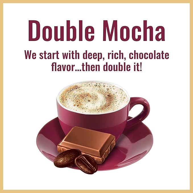Hills Bros. Instant Cappuccino Mix Double Mocha 16 Ounces- Frothy Decadent Cappuccino with a Deep Rich Chocolate Flavor (Pack of 3)