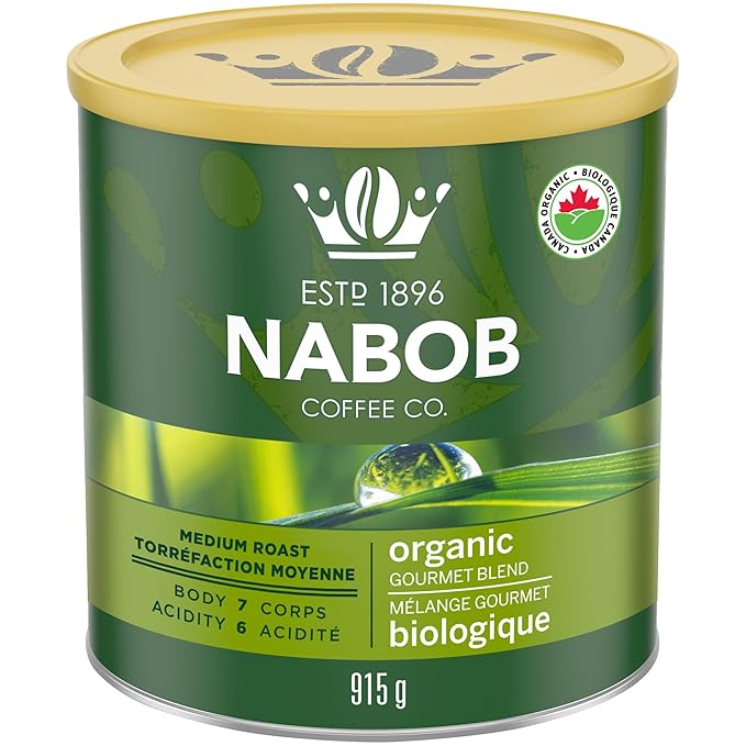 Nabob Organic Gourmet Blend Ground Coffee 915g/32.3 oz. {Imported from Canada}
