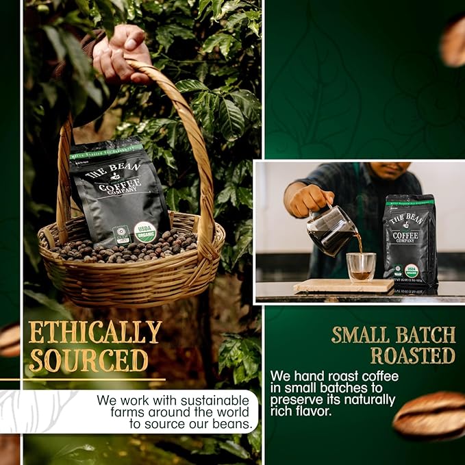 The Bean Organic Coffee Company Central America Medium Roast Whole Bean Coffee 16-Ounce Bag
