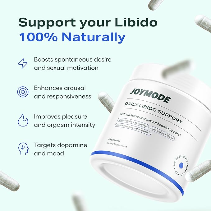 JOYMODE Daily Libido Support for Men – Natural Men’s Wellness Supplement with Shilajit Mucuna Pruriens Horny Goat Weed Saffron and BioPerine – 60 Capsules Non-GMO Gluten-Free