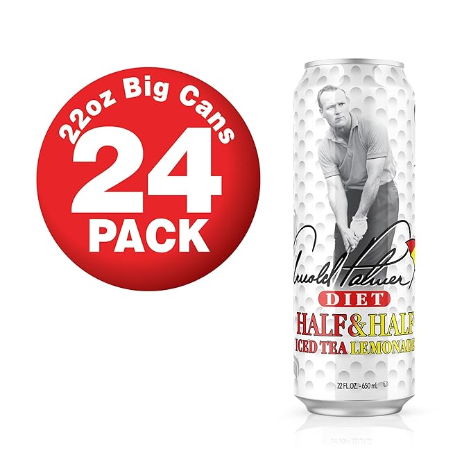 AriZona Diet Arnold Palmer Half and Half - Big Can 22 Fl Oz (Pack of 24)