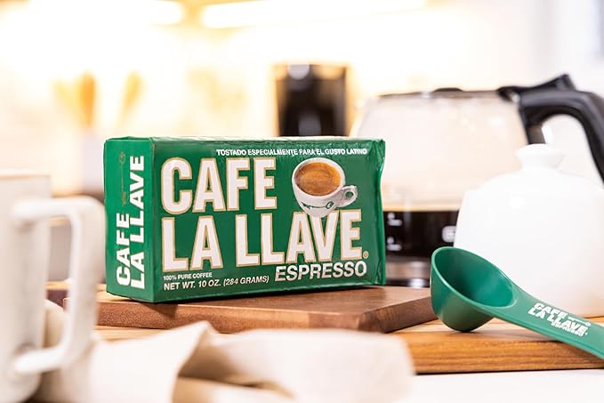 Cafe La Llave Cuban-Style Espresso Dark Roast Ground Coffee10 oz BricksIncludes 1 Bonus Cafe Gaviña – Rich Bold Flavor(Pack of 16)