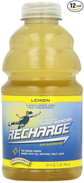 R.W. Knudsen Family Recharge Lemon Flavored Sports Beverage Mix 32 Ounce (Pack of 12)