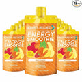 Designer Wellness Energy Smoothie Real Fruit 100mg Natural Caffeine 5g Protein Low Carb Zero Added Sugar Gluten-Free Fruit Punch 12 Count