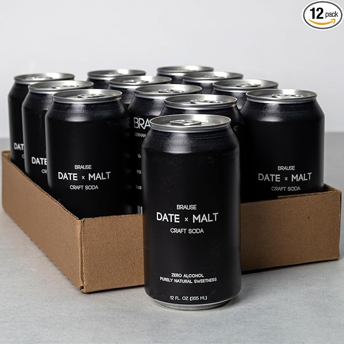 Brause Date x Malt Craft Soda – German Premium Craft Drink Award Winning Non-Alcoholic Purely Natural Sweetness Rich: Caramel Malt Roasted Barley &amp Subtle Sweetness Health-Conscious Premiu