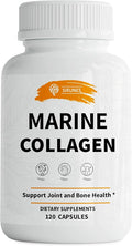 SIRUNES Marine Collagen Peptides 120 Capsules - Fish Collagen Supplements for Women Great for Hair Skin Nails Joints &amp Bones - Made in USA