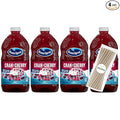 Ocean Spray Cran Cherry Juice Drink 64 fl oz Plastic Bottle 4 Pack + 15 Sugarcane Disposable Straws by KOOL8SHOP Infinite Deals