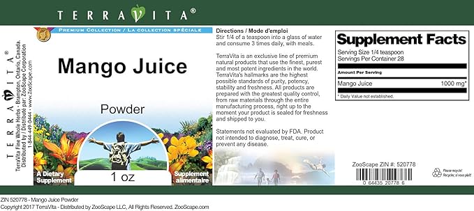 Mango Juice Powder (1 oz ZIN: 520778)