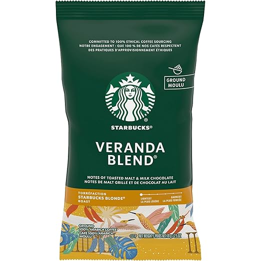 Starbucks SBK11020676 Premium Blonde Roast Ground Coffee 2.5oz (Pack of 18) Packaging may vary
