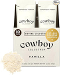Cowboy - The Exclusive 1st Milking Whole Grass Fed Colostrum Supplement for Full Body Health - Bovine Colostrum Powder Packed w/Bioactive Nutrients (10 Travel Packs - Vanilla)