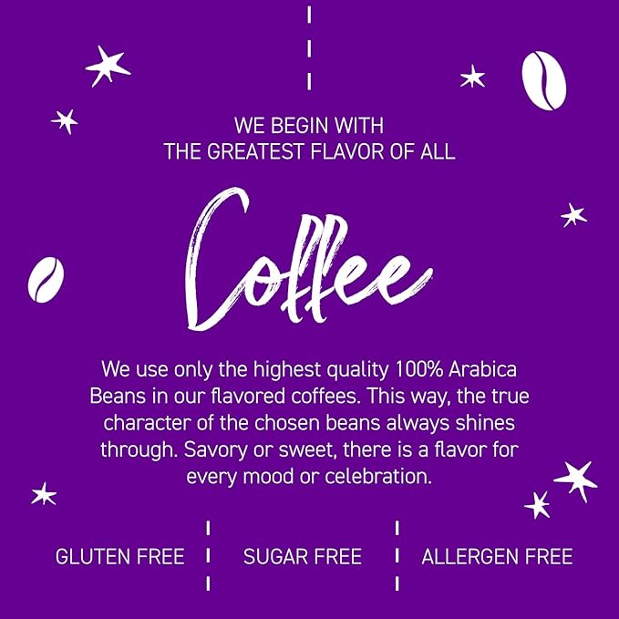 Joffrey's Coffee - Jamaican Me Crazy Flavored Coffee Artisan Medium Roast Arabica Coffee Beans Caramel Vanilla &amp Coffee Liqueur Flavor K-Cup 2.0 Compatible (Single Serve Cup 48 Count)