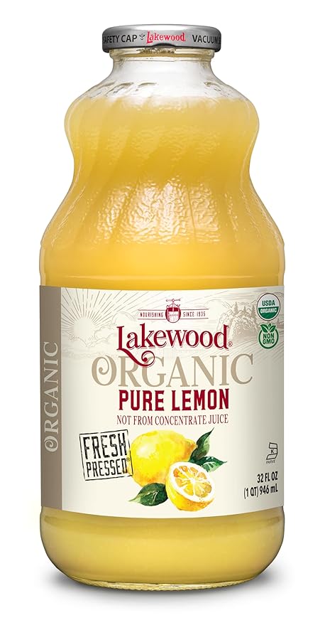Lakewood Organic Pure Lemon 32 onzas (paquete de 6)