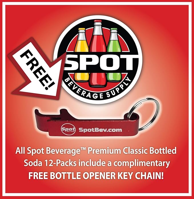Spot Beverage™ Premium Classic Bottled Soda Brands (12-Pack Mexican Cane Sugar Coke)