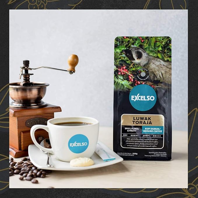 Excelso Luwak Toraja Ground Coffee 200g (Pack of 1)