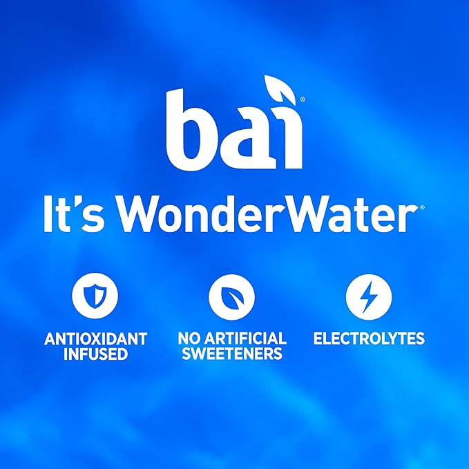 Bai Antioxidant Infused Water Beverage Molokai Coconut with Vitamin C and No Artificial Sweeteners 18 Fluid Ounce Bottle 12 Pack