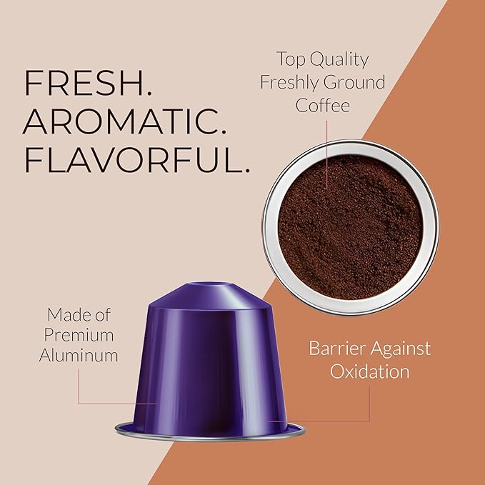 Camilla’s Heritage - Intensity 8 Caribbean Spice Flavored Espresso Coffee Gourmet Espresso Cups 60 Coffee Pods