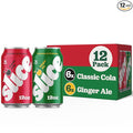 Slice Healthy Soda Cola &amp Ginger Ale Variety Pack Prebiotic &amp Probiotic Soda Pop 5g Fiber 35-40 calories 12 fl oz 12 Pack (6 of each flavor)