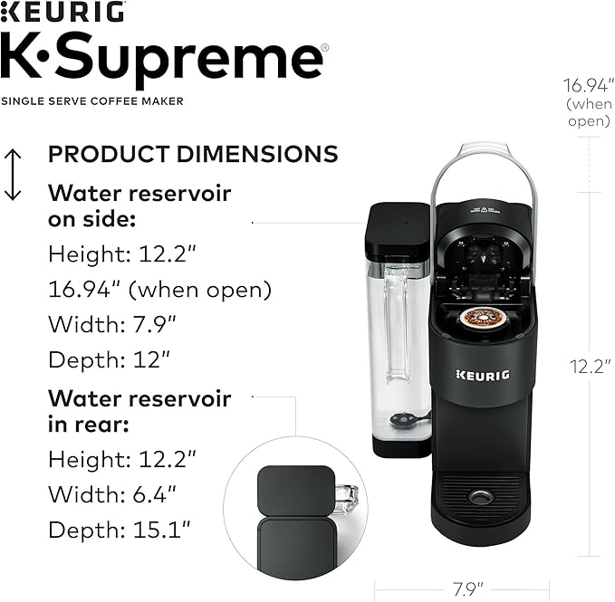 Keurig K-Supreme Single Serve Coffee Maker with Dunkin' Original Blend Medium Roast 60 K-Cup Pods