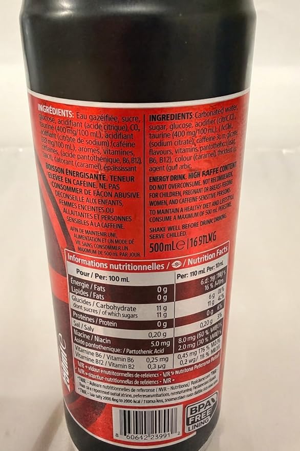 HELL CLASSIC Energy Drink | +20% More Caffeine | Vitamins B2 B3 B6 B12 C &amp D | No Preservatives | Environmentally Friendly Packaging | 12 x 500 ml | Compatible with HELL Energy