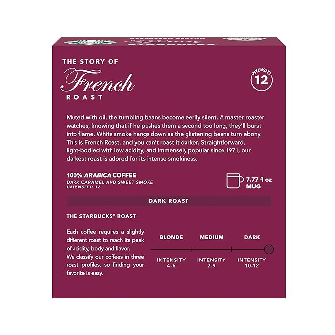 Starbucks by Nespresso Vertuo French Roast Dark Roast Coffee 32-count Coffee Pods Brews 7.8 oz. (Pack of 2)