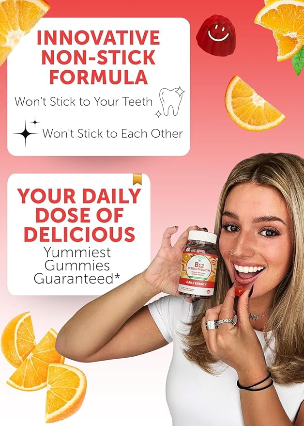 Lunakai Extra Strength 3000mcg Vitamin B12 Gummies - USA Made Delicious Daily Energy &amp Metabolism Support - Vegan B12 Methylcobalamin Supplement 3 Pack