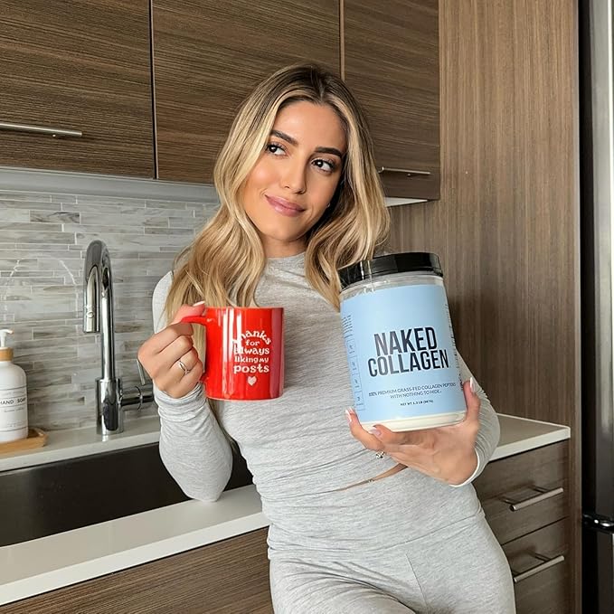 NAKED Chocolate Collagen Advanced - Peptides Protein Powder Hyaluronic Acid Vitamin C Pasture-Raised Grass-Fed Hydrolyzed Collagen Supplement Paleo Friendly Non-GMO Keto Gluten Free 1.3LB