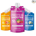 Designer Wellness Protein Smoothie Real Fruit 12g Protein Low Carb Zero Added Sugar Gluten-Free Non-GMO No Artificial Colors or Flavors Super Fruits Variety Pack 12 Count
