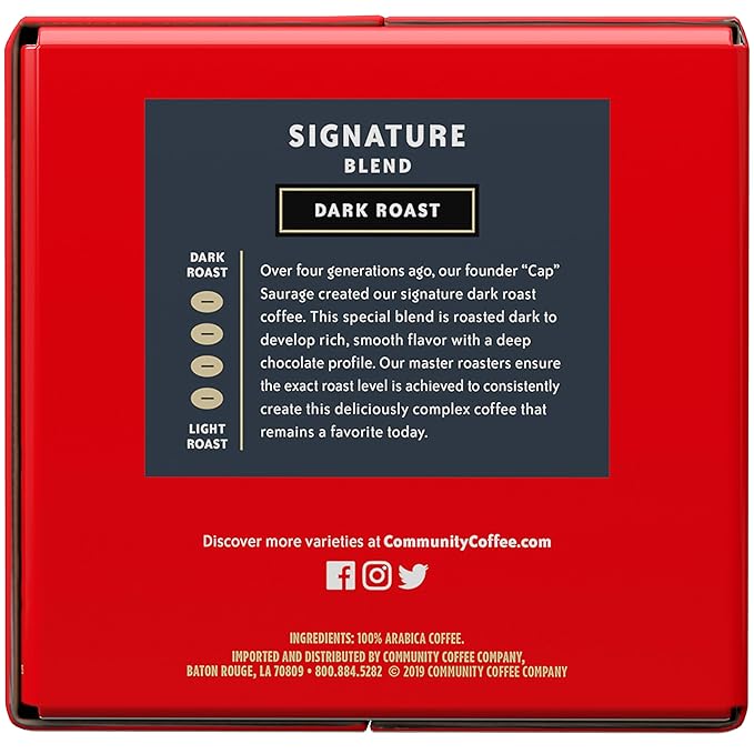 Community Coffee Signature Blend 54 Count Coffee Pods Dark Roast Compatible with Keurig 2.0 K-Cup Brewers Box of 54 Pods