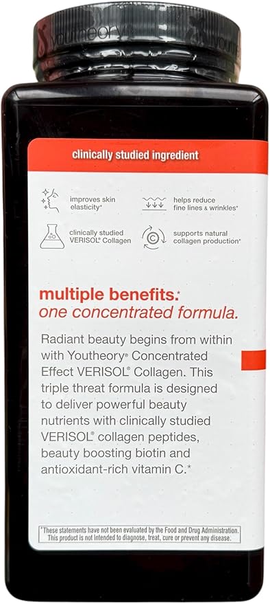 New You. Theory_Verisol Collagen Supplement with Biotin and Antioxidants 345 Tablets Concentrated Effect for Skin Elasticity and Wrinkle ReductionConcentrated 3 Tablets a Day115 Days Supply