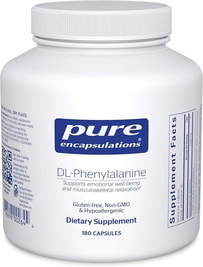Pure Encapsulations DL-Phenylalanine | Amino Acid Supplement for Memory and Focus Joints Muscles and Cognitive Support* | 180 Capsules