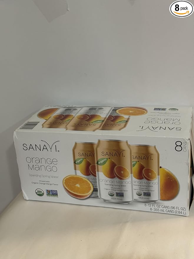 Sana organic Orange Mango Sparkling Drink 8-Pack
