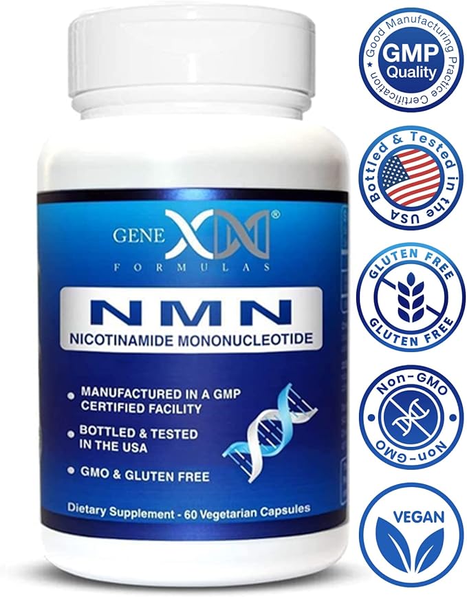 Genex Formulas NMN Supplement 250mg (3 Pack) - 99% Pure Shelf Stabilized Capsules for Increasing NAD Levels DNA Repair &amp Healthy Aging GMP Certified 90 Day Supply