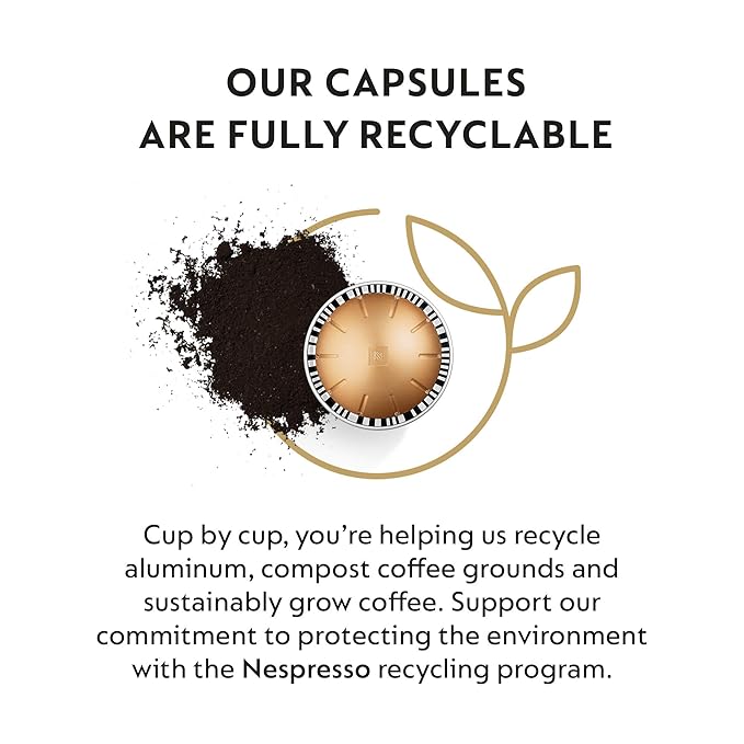 Nespresso Capsules Vertuo Melozio Medium Roast Coffee 30-Count Coffee Pods Brews 7.8oz.