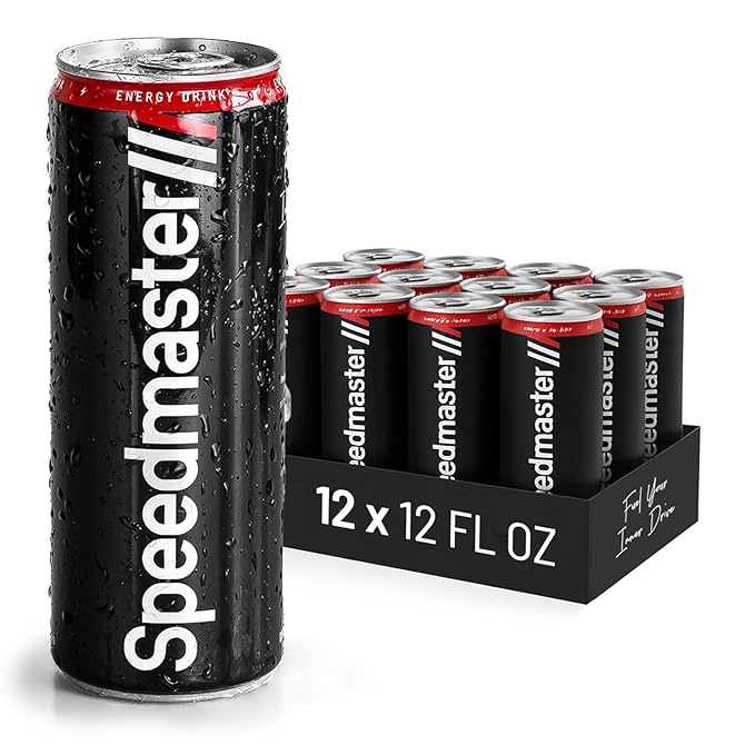 Speedmaster 1-018-001-03 Speedmaster 12oz Energy Drink - Pack of 12 Cans