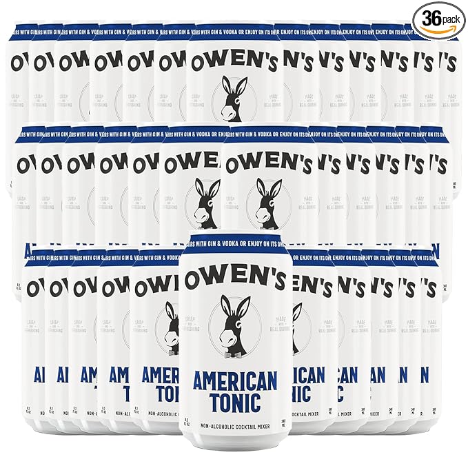 Owen’s Craft Mixers | American Tonic 36 Pack | Handcrafted in the USA with Premium Ingredients | Vegan &amp Gluten-Free Soda Mocktail and Cocktail Mixer