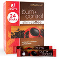 Javita Burn + Control Instant Coffee – Smooth Arabica Robusta Blend with Garcinia &amp Yerba Mate – Supports Metabolism &amp Daily Energy – Convenient Slim-Style Coffee Mix (1 box/24 serv.)