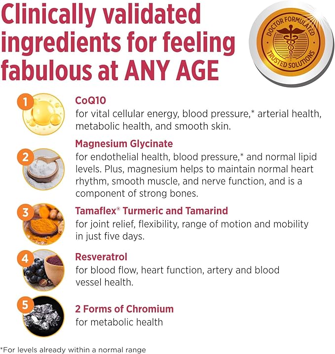 DOCTORS' PREFERRED Daily5 Multivitamin for Women and Men Clinically Validated Ingredients Heart Joints Circulation 90 Vegan Capsules