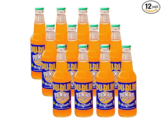 Dublin Bottling Works Craft Soda Pure Cane Sugar Made in Texas – Assorted 12-Pack – Premium Small-Batch Soda Gluten-Free Retro Artisanal Beverages (12 Pack Orange Dream)