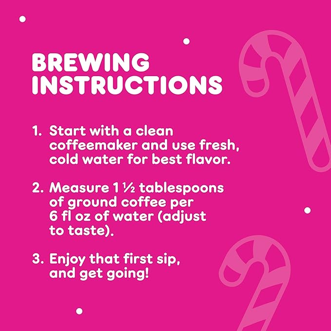 Dunkin’ White Chocolate Peppermint Artificially Flavored Ground Coffee 11 oz. Bag 6 Count