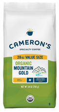 Cameron's Coffee Roasted Whole Bean Coffee Organic Mountain Gold 28 Ounce