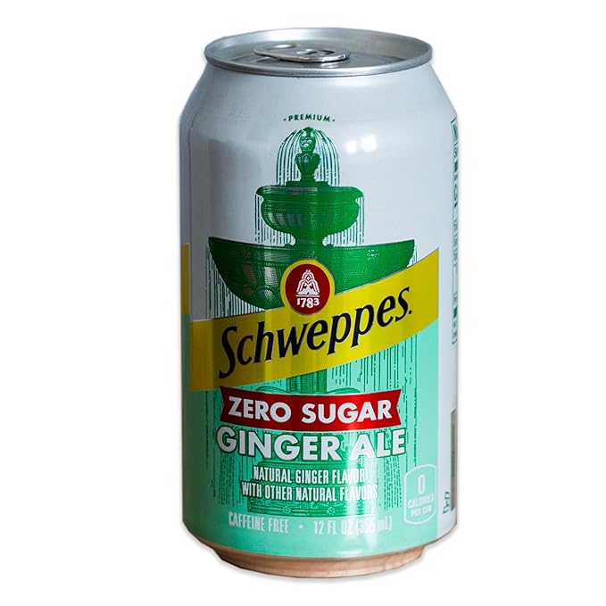 Schweppes Zero Sugar Ginger Ale - Refreshing Crisp Delicious - 18 12oz Cans