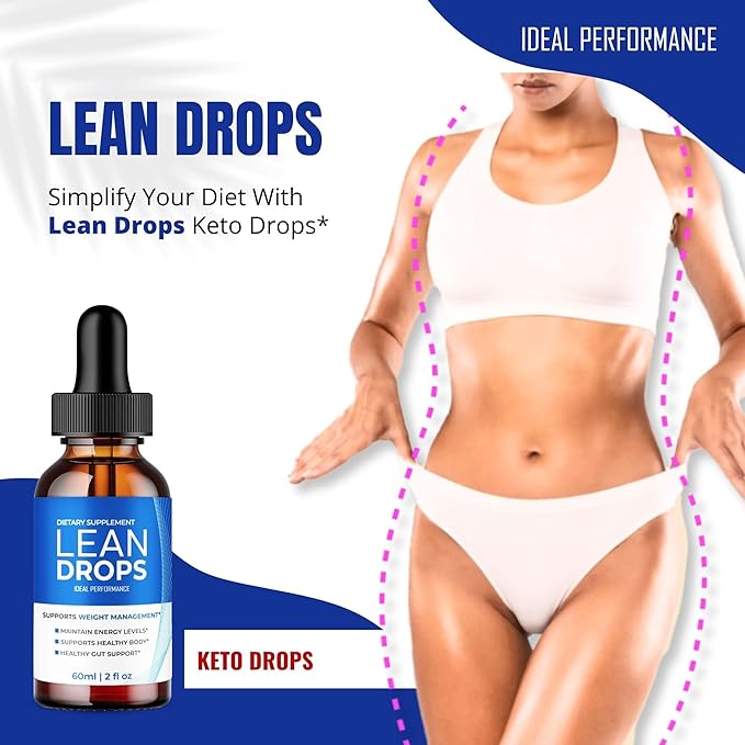 Lean Drops Official Lean Droppers Supplement - Maximum Strength All Natural Keto Liquid Formula to Sustain Active Lifestyle &amp Fitness Goals Premium Lean Drops Advanced Reviews (2 Pack)