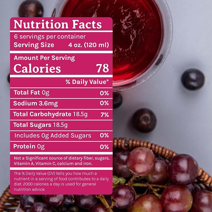 De La Rosa Austrian Red Grape Juice Kosher Non-GMO &amp Gluten Free 100% Organic Red Grape Juice No Sugar Added No Preservative No Water Added 25.4 Oz Glass Bottle (Pack of 2)
