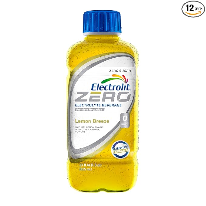 Electrolit Hydration Electrolyte Drinks Sports Beverages with Electrolytes Magnesium Calcium &amp Potassium Recovery Drink for Post Workout 12 Pack (Zero Lemon Breeze)