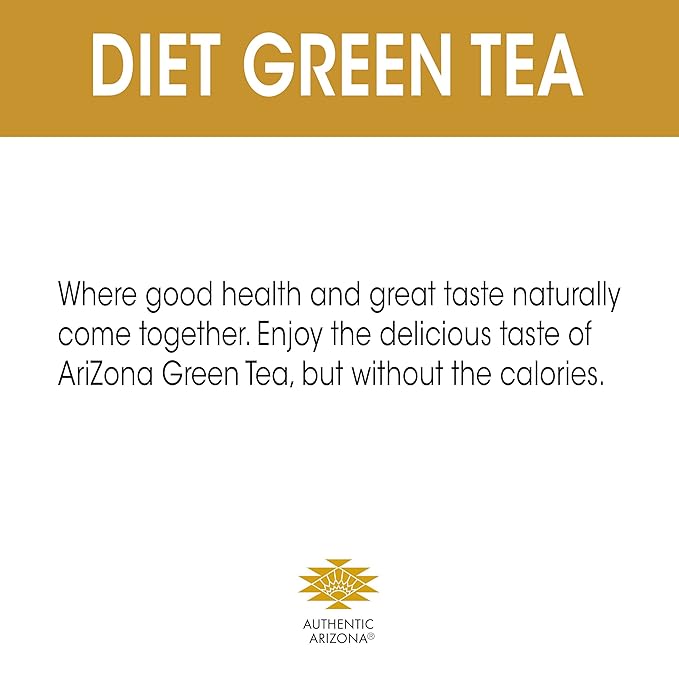 AriZona Diet Green Tea with Ginseng and Honey - Big Can 22 Fl Oz (Pack of 24)