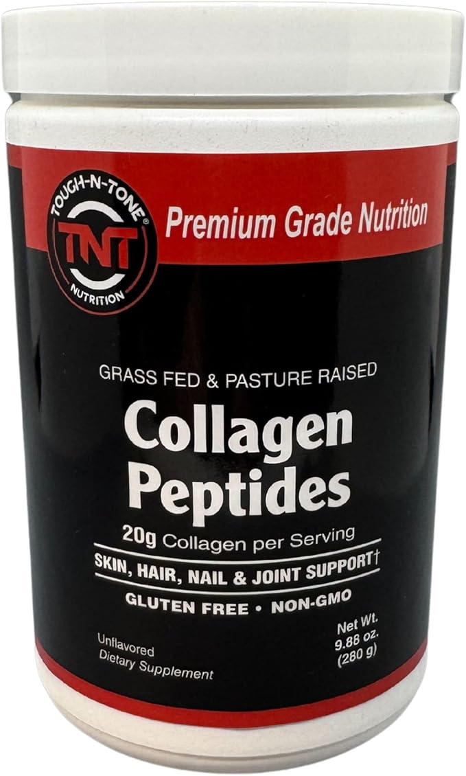 TOUGH-N-TONE Collagen Peptides Powder – Grass-Fed 560g | 20g Protein per Serving Unflavored Non-GMO Gluten-Free Dairy-Free No Sweeteners or Fillers – Supports Skin Hair &amp Digestive Health